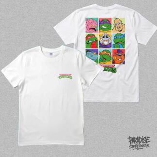 PARADISE – Kaos Film Kartun Ninja Turtle – TMNT Double Side – Supersoft Premium – Reguler / Oversized